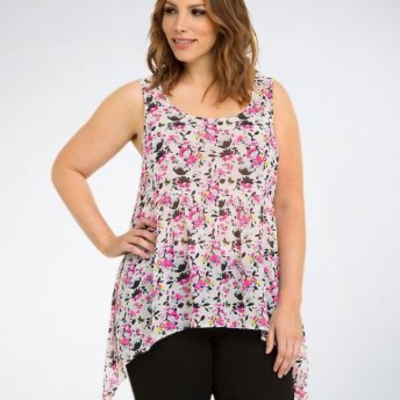 torrid Tops - Torrid 22W 24W Babydoll Swing TANK TOP Lattice